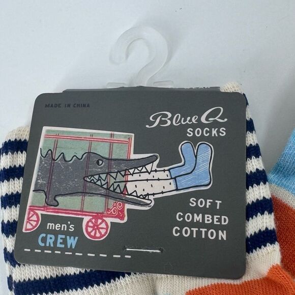 NWT Blue Q Mens Crazy Stubborn Crew Socks - Picture 6 of 7